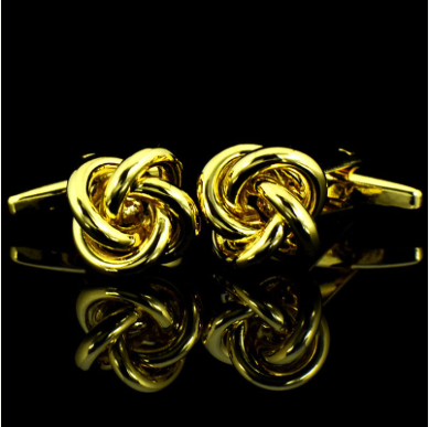 Gold Knott Cuff Links