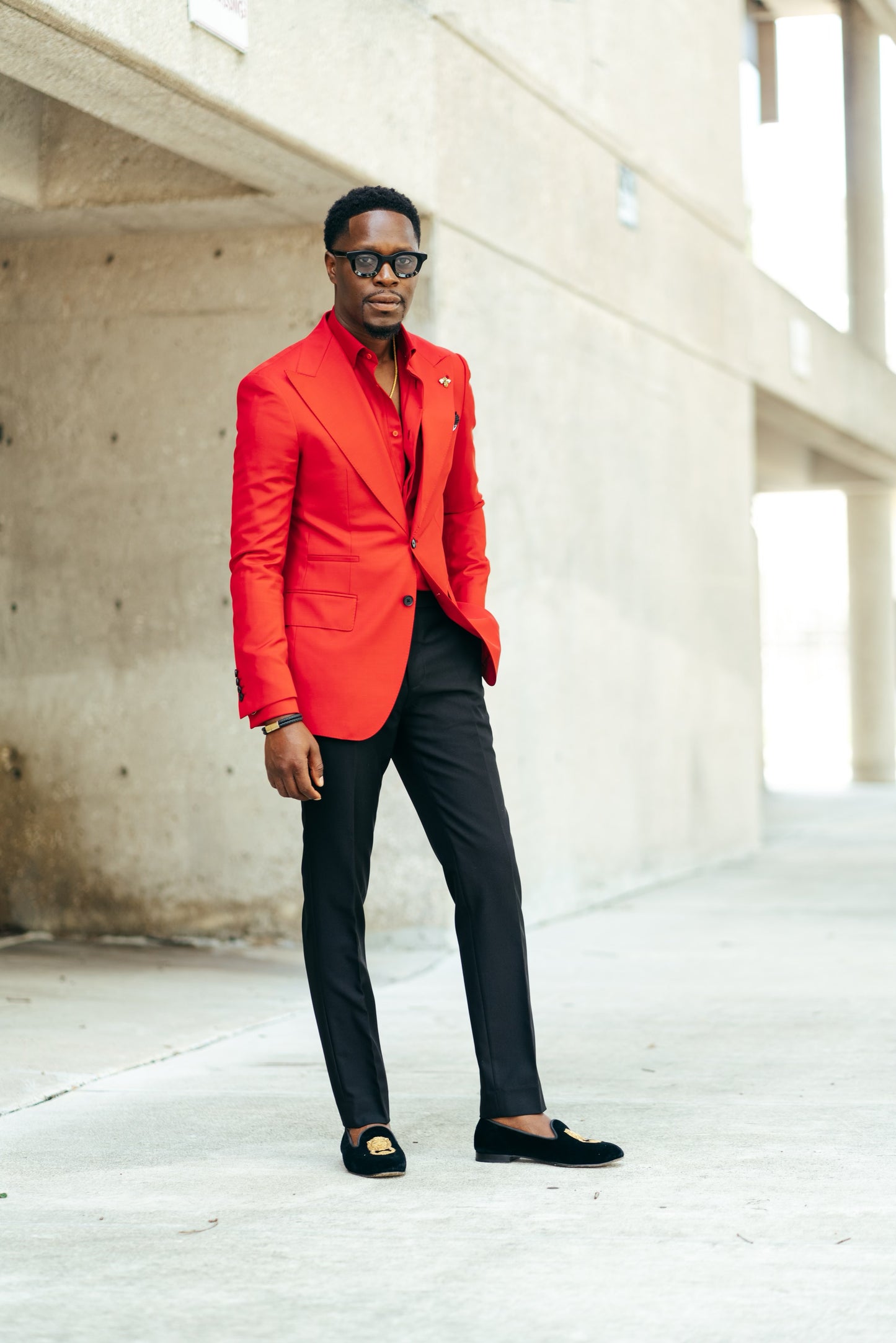 FIRE RED BLAZER
