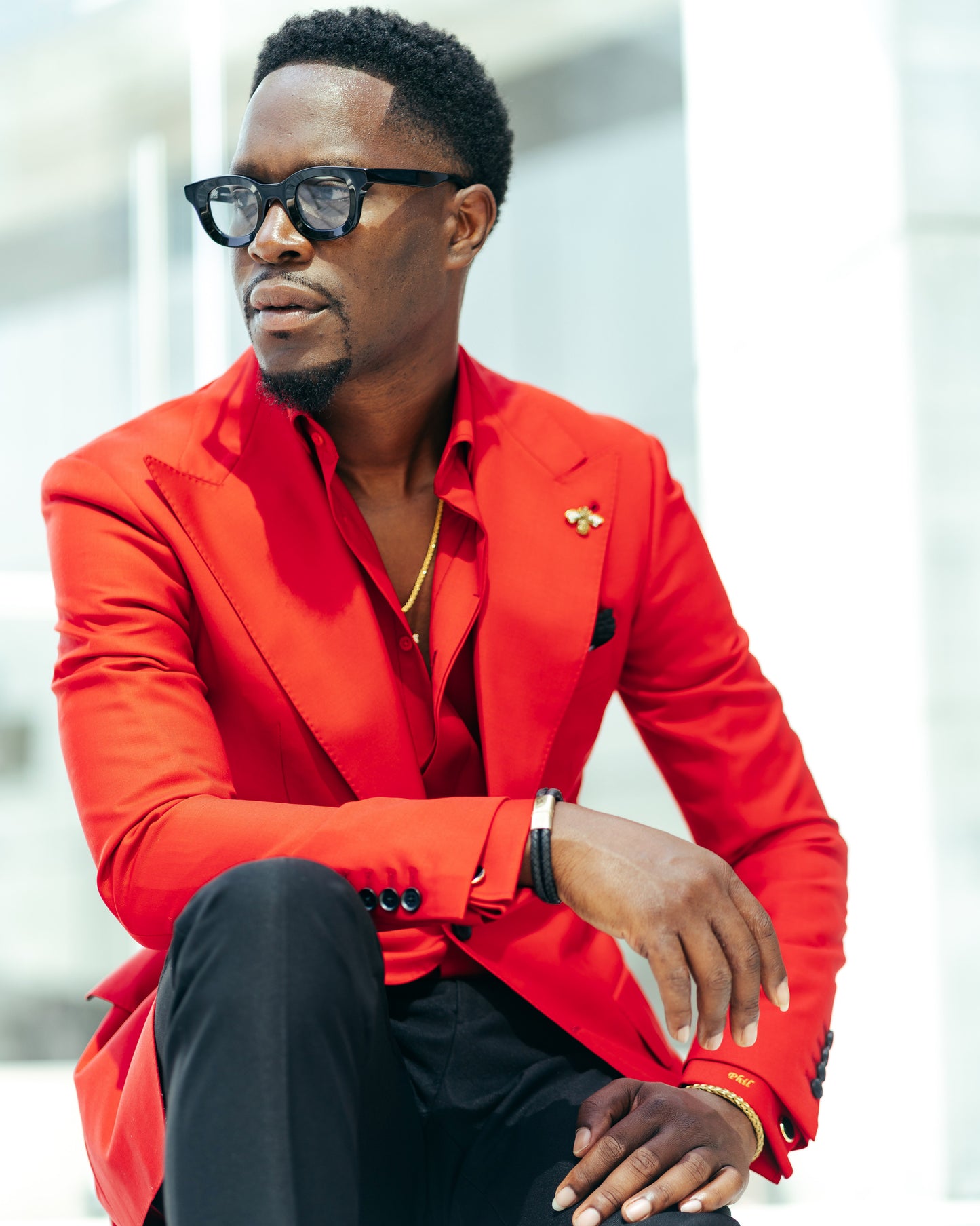 FIRE RED BLAZER
